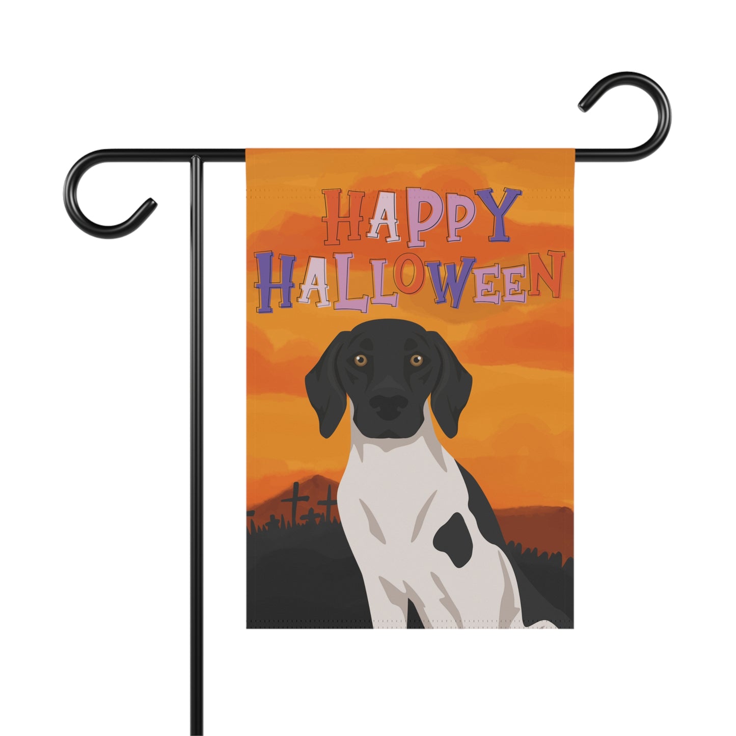 German Shorthaired Pointer Dog Halloween Garden Flag