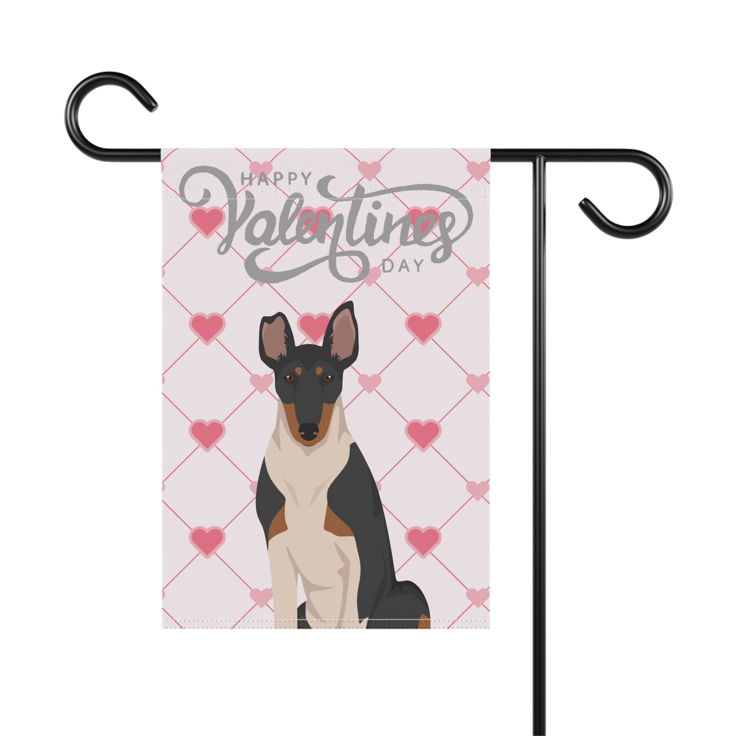 Smooth Collie Dog Valentines Day Garden Flag