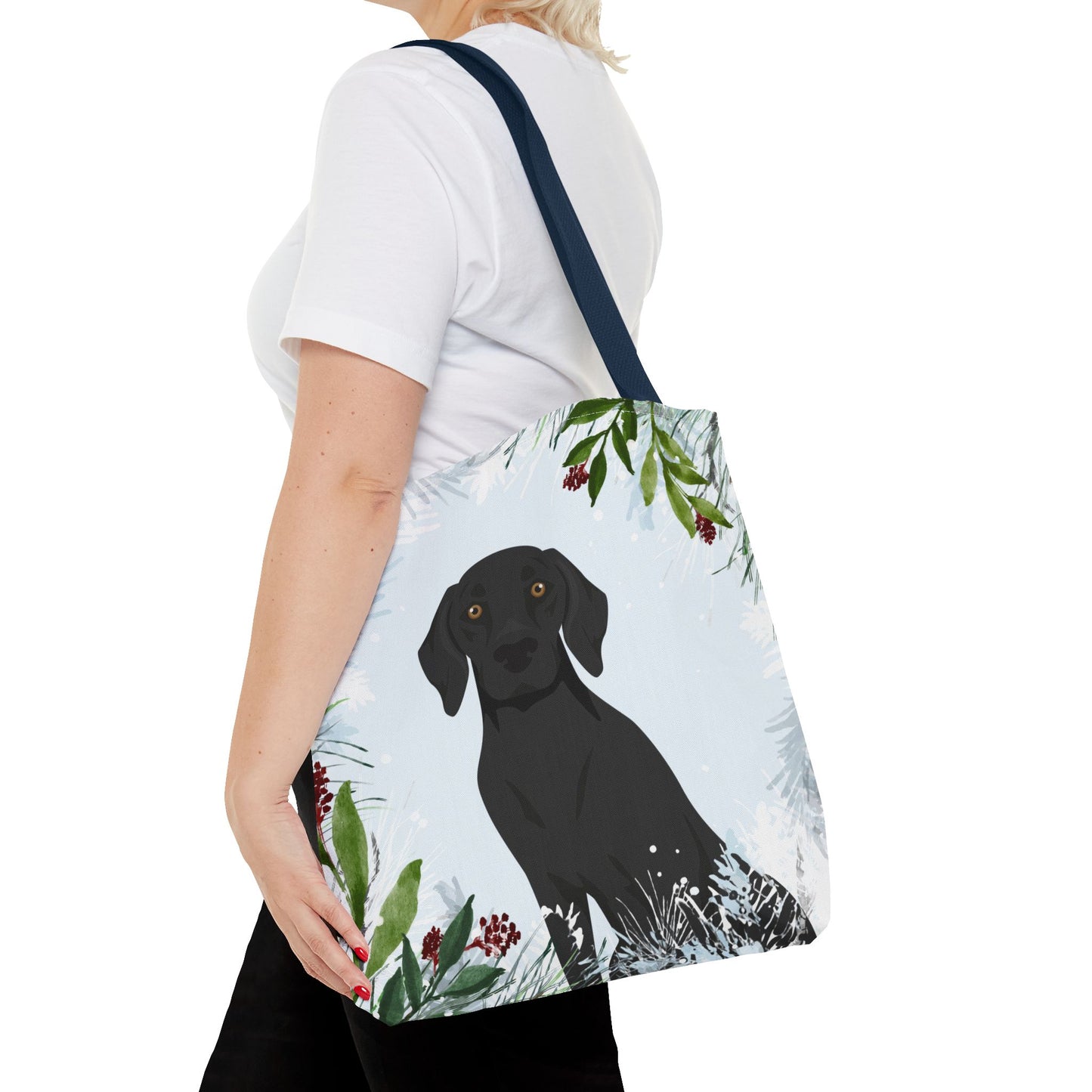 German Shorthaired Pointer Dog Christmas Holiday Tote Bag 16x16