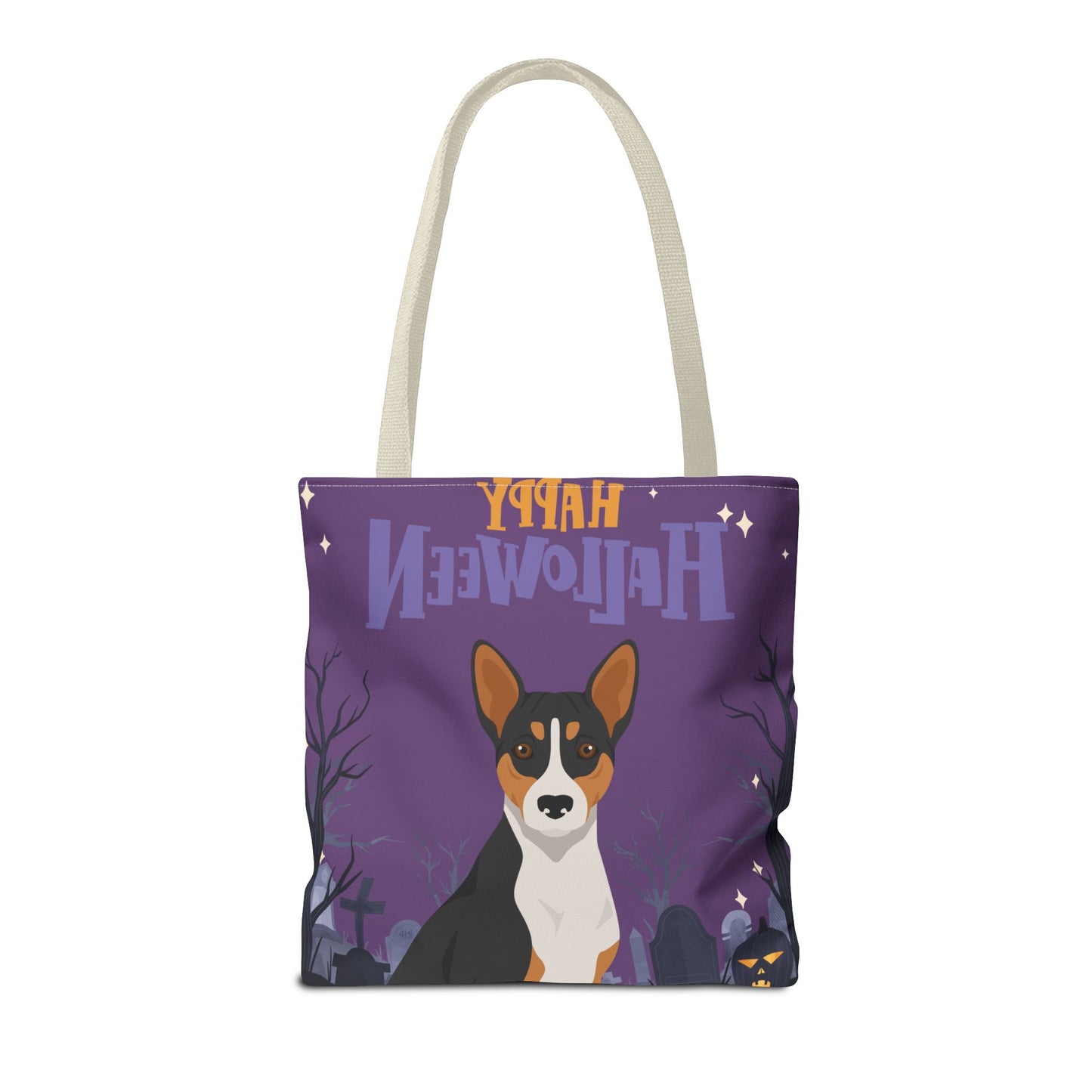 Basenji Dog Happy Halloween Tote Bag 16x16