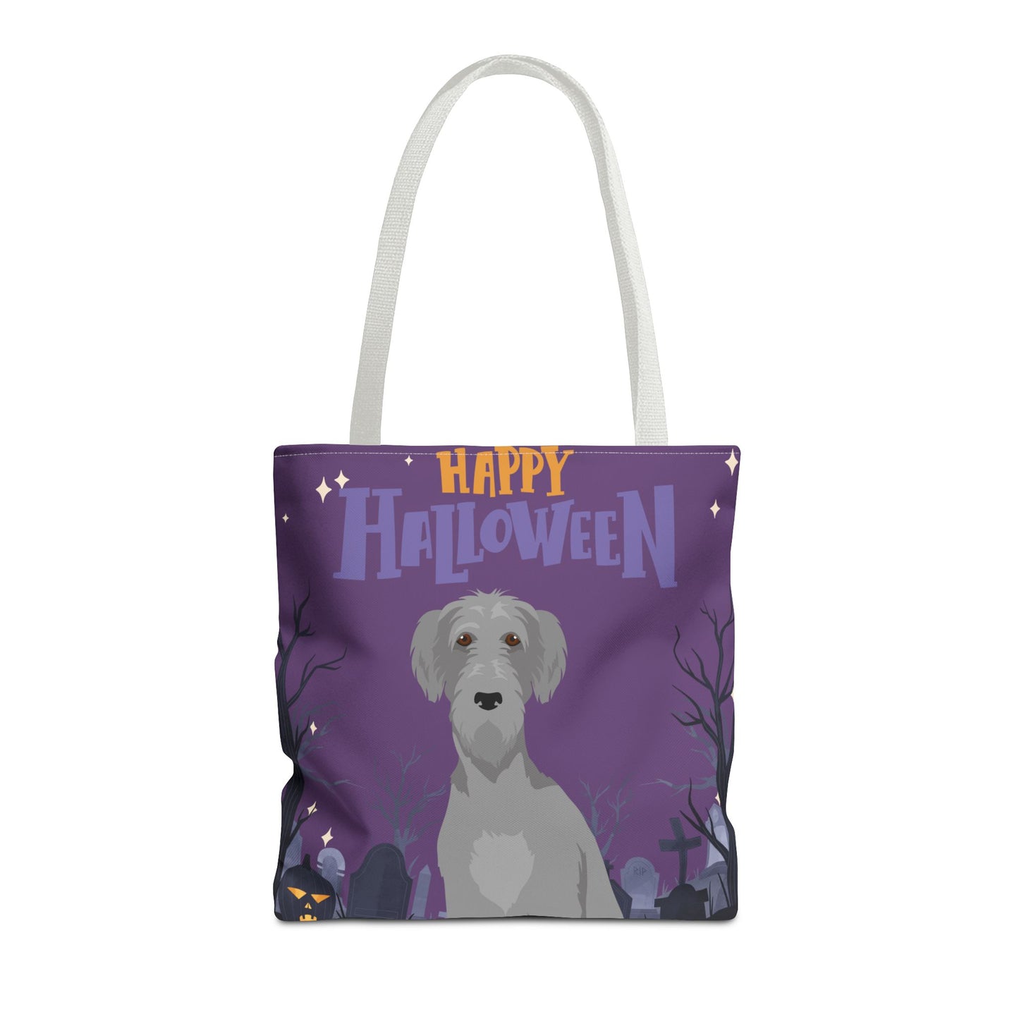 Scottish Deerhound Dog Happy Halloween Tote Bag 16x16