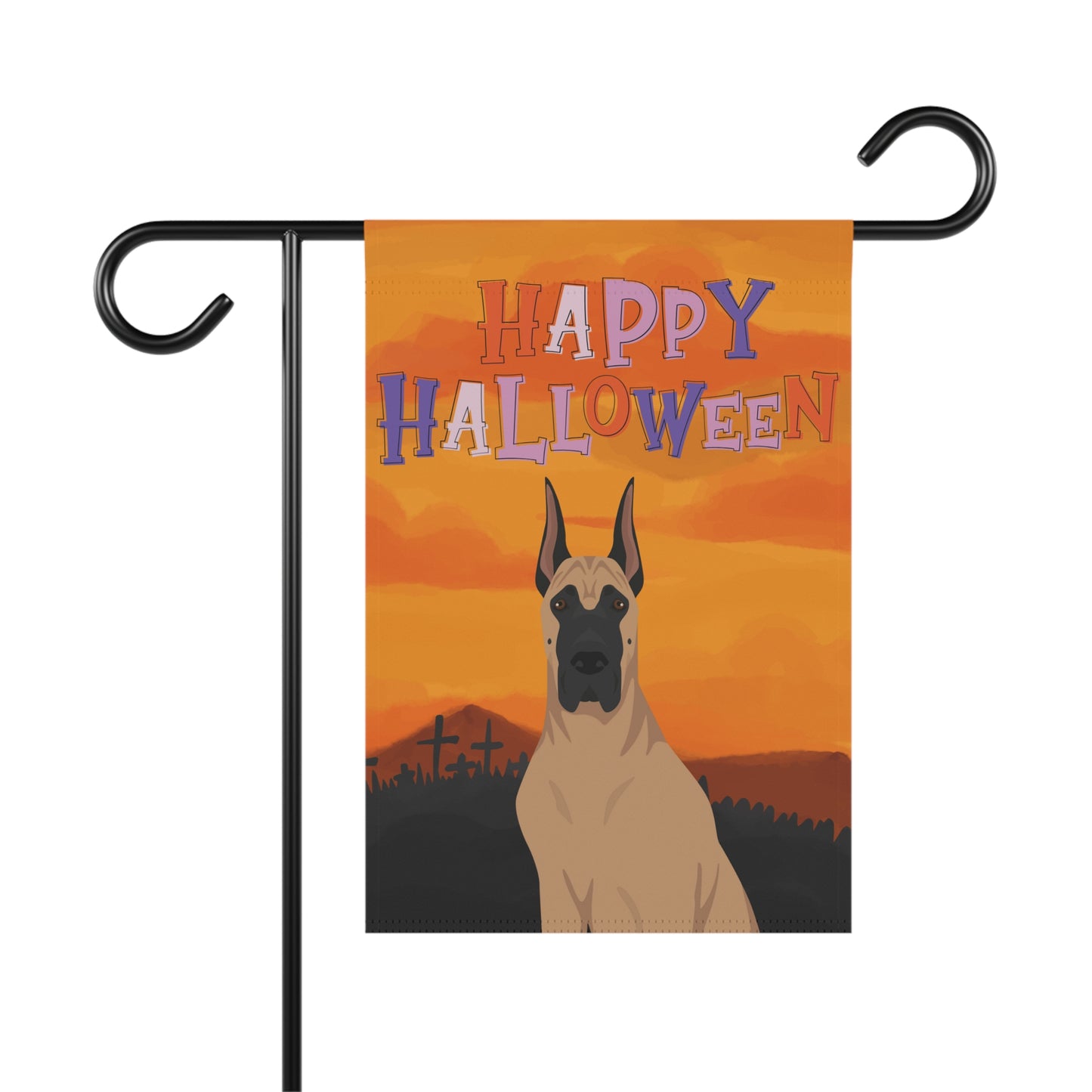 Great Dane Dog Halloween Garden Flag