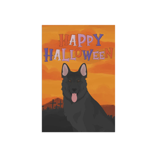 German Shepherd Dog Halloween Garden Flag