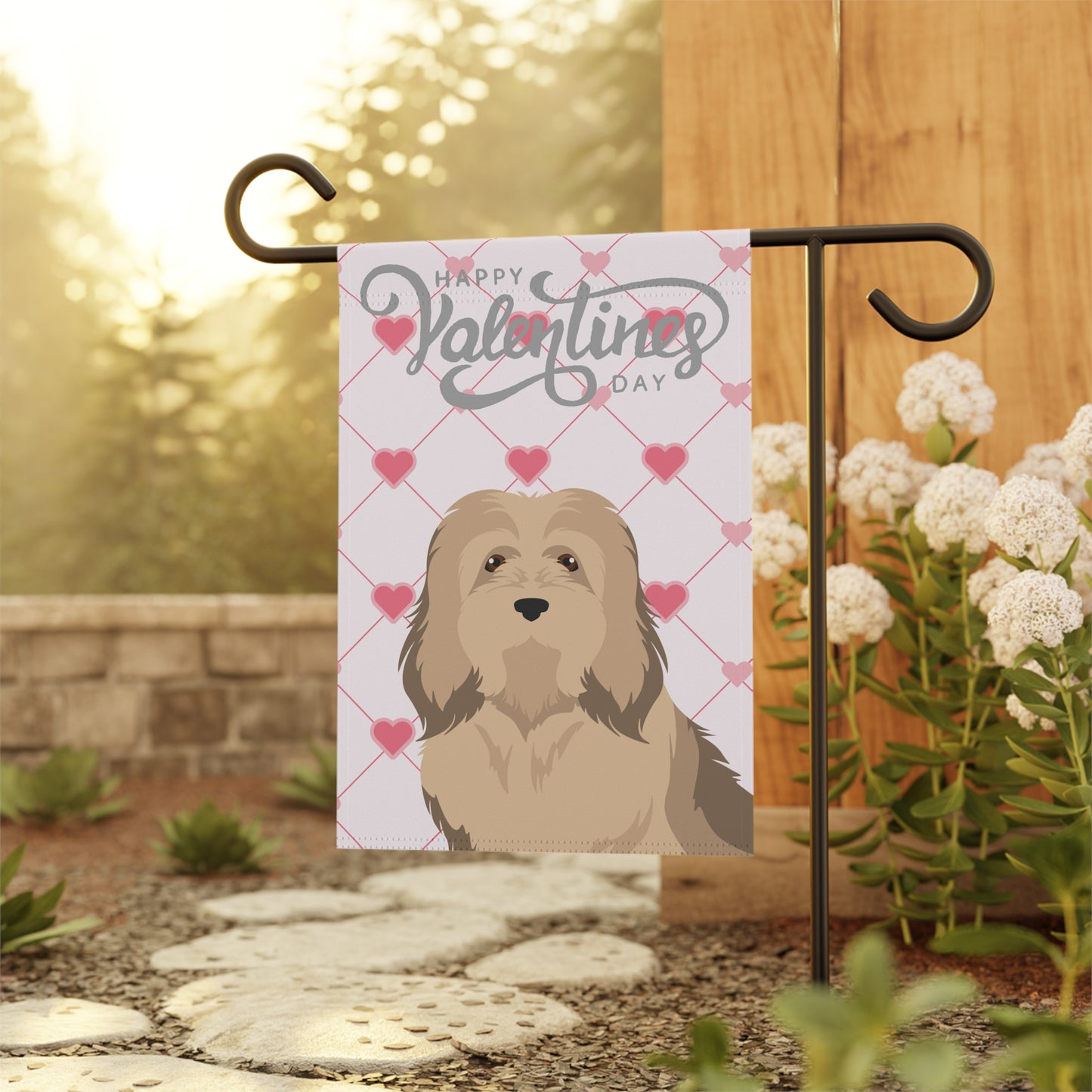 Havanese Dog Valentines Day Garden Flag