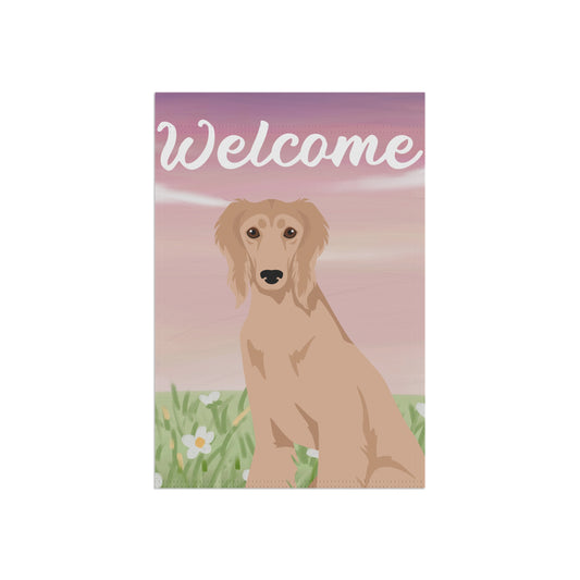 Saluki Dog Welcome Garden Flag