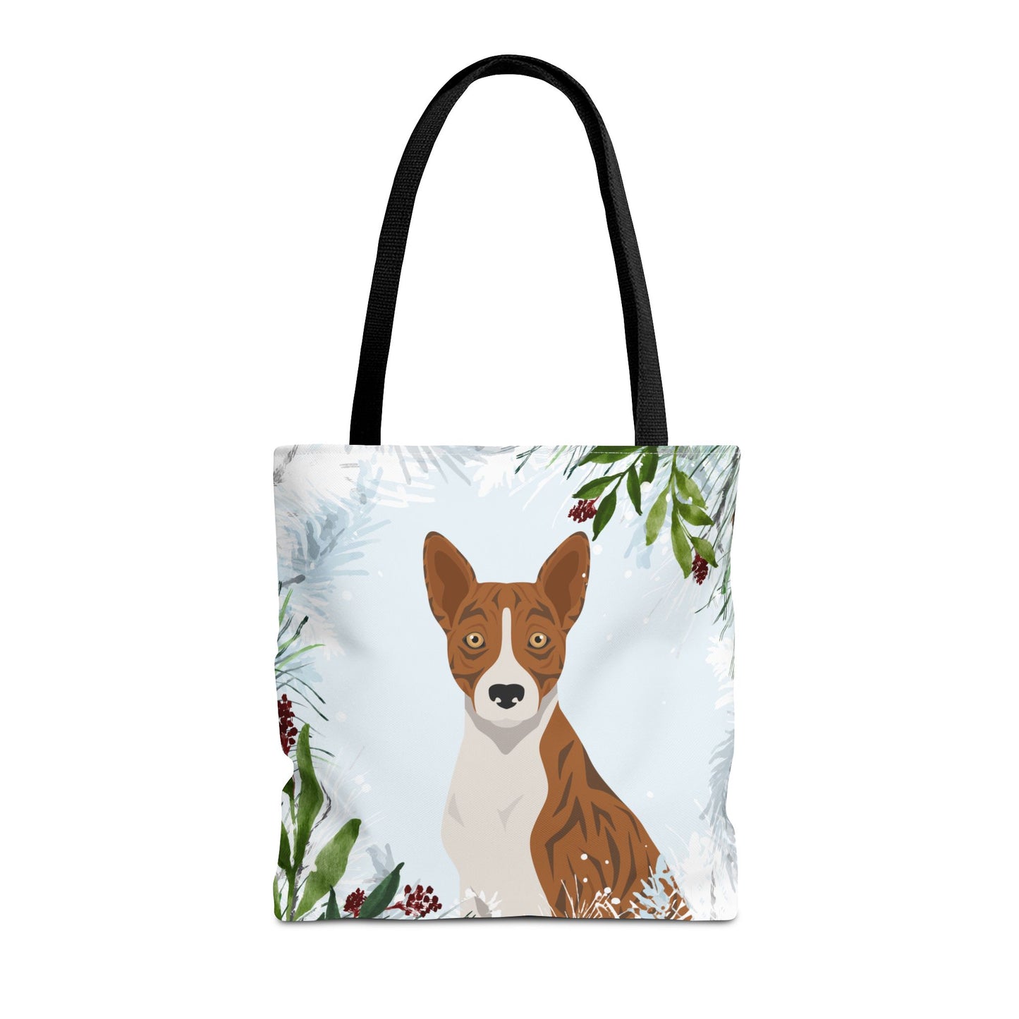 Basenji Dog Christmas Holiday Tote Bag 16x16