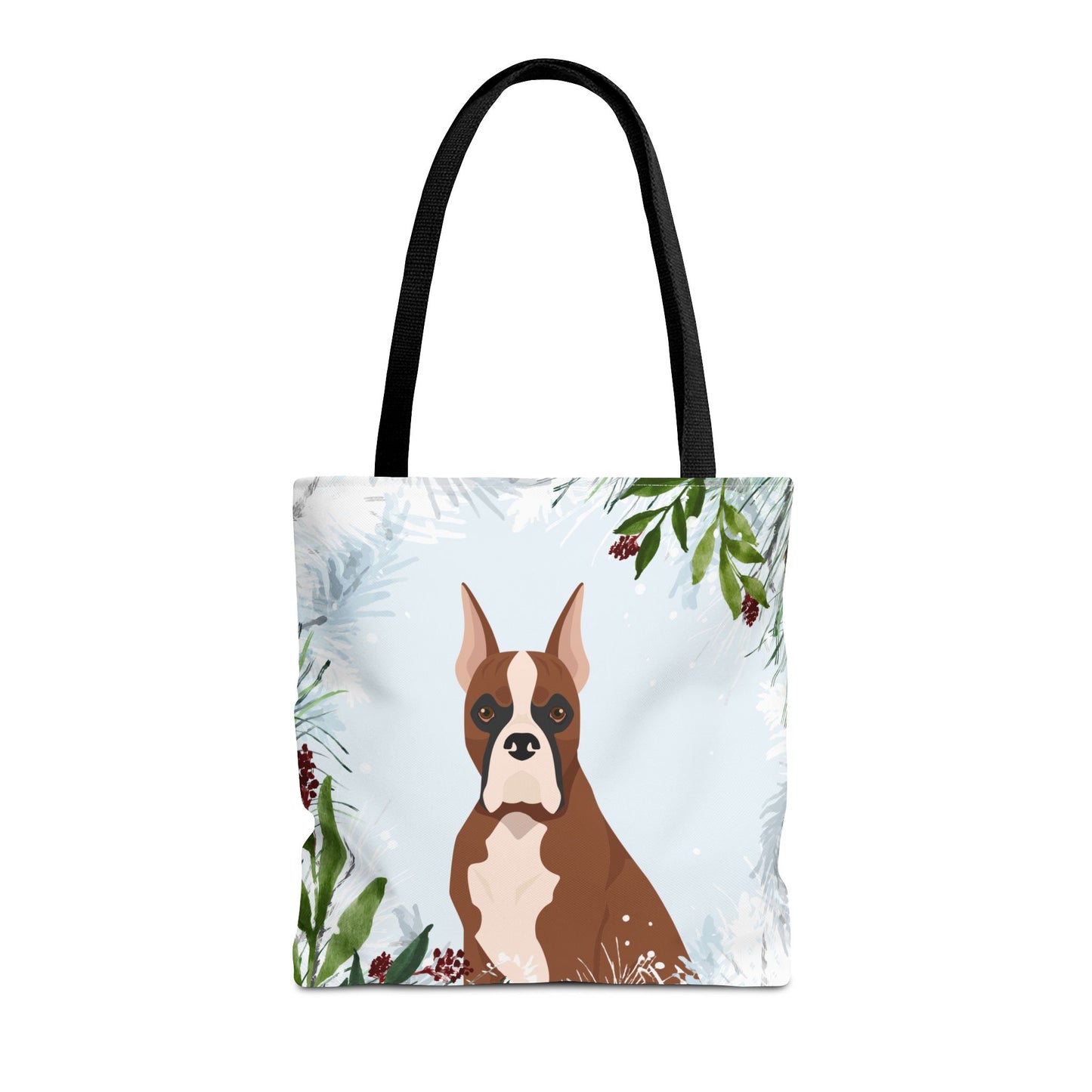 Boxer Dog Christmas Holiday Tote Bag 16x16