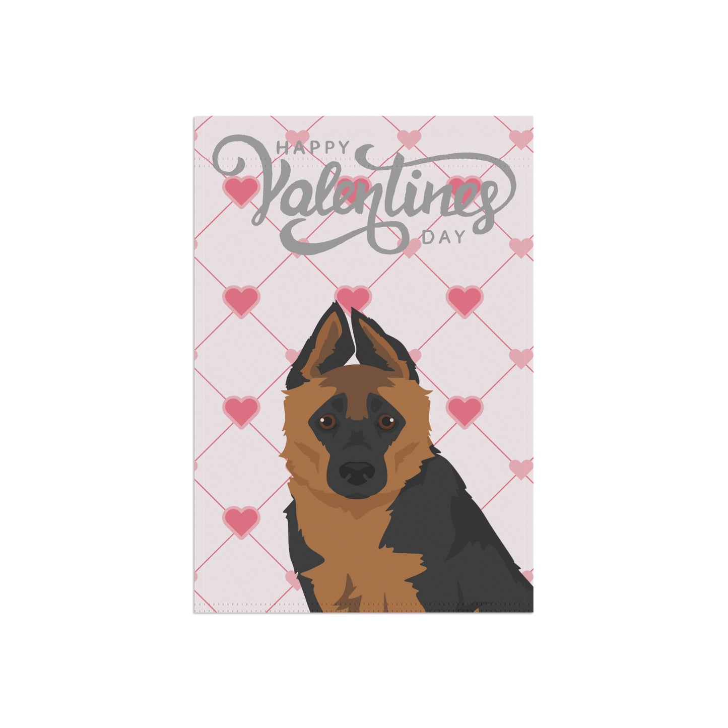 German Shepherd Dog Valentines Day Garden Flag