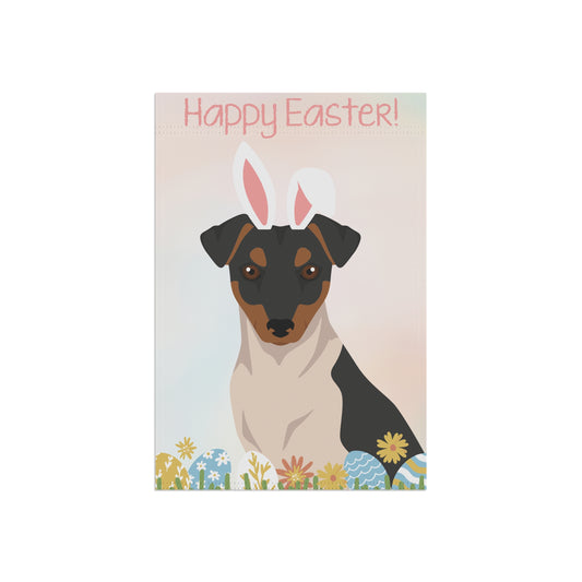Brazilian Terrier Dog Happy Easter Garden Flag
