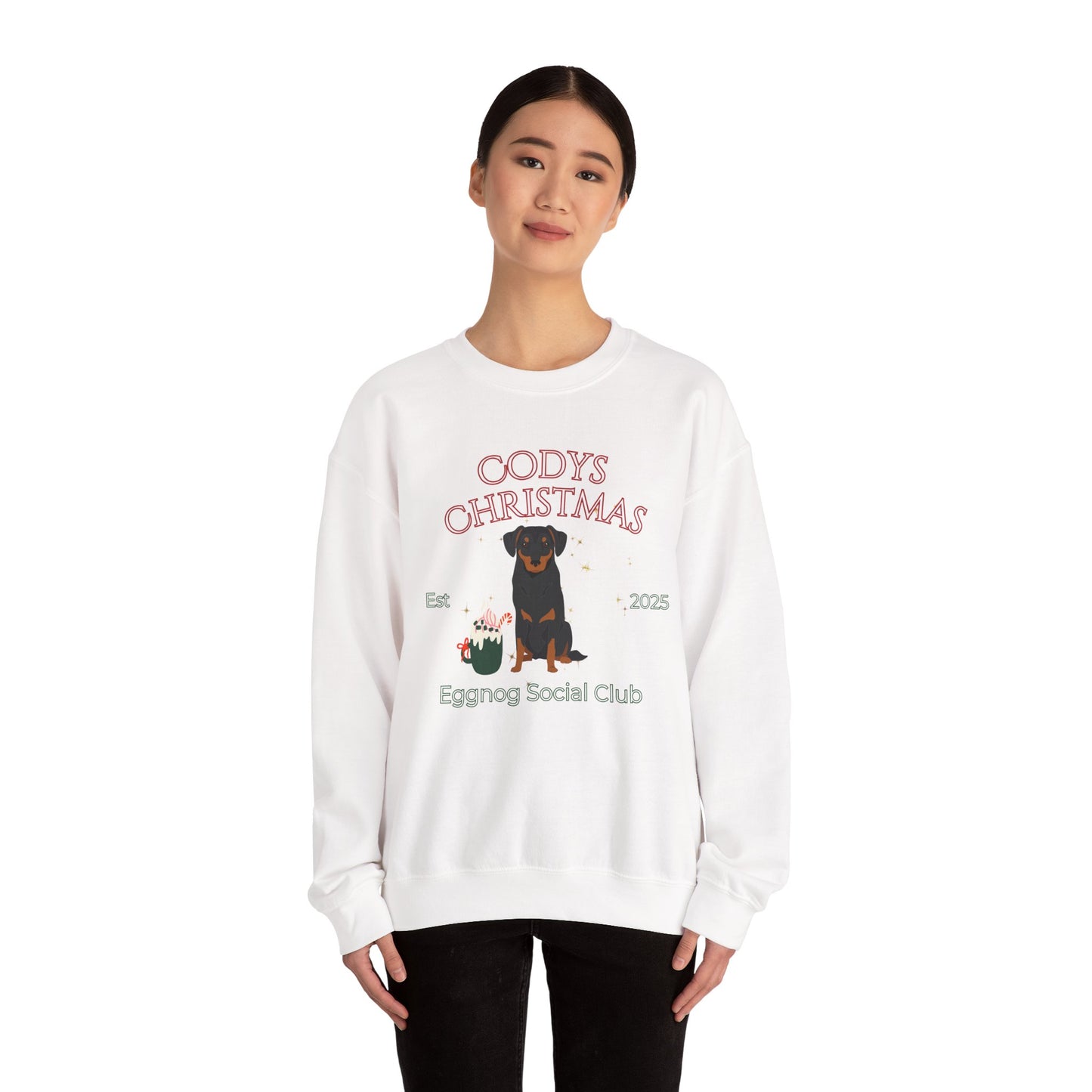 Australian Pinscher Dog Dog Christmas Social Club Unisex Heavy Blend Crewneck Sweatshirt Custom Name