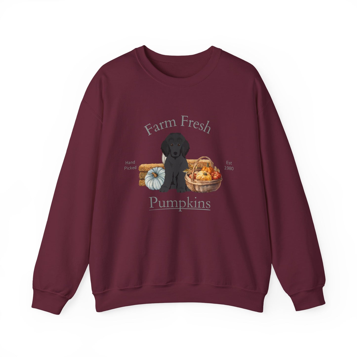 Poodle Dog Fall Farm Fresh Unisex Heavy Blend Crewneck Sweatshirt