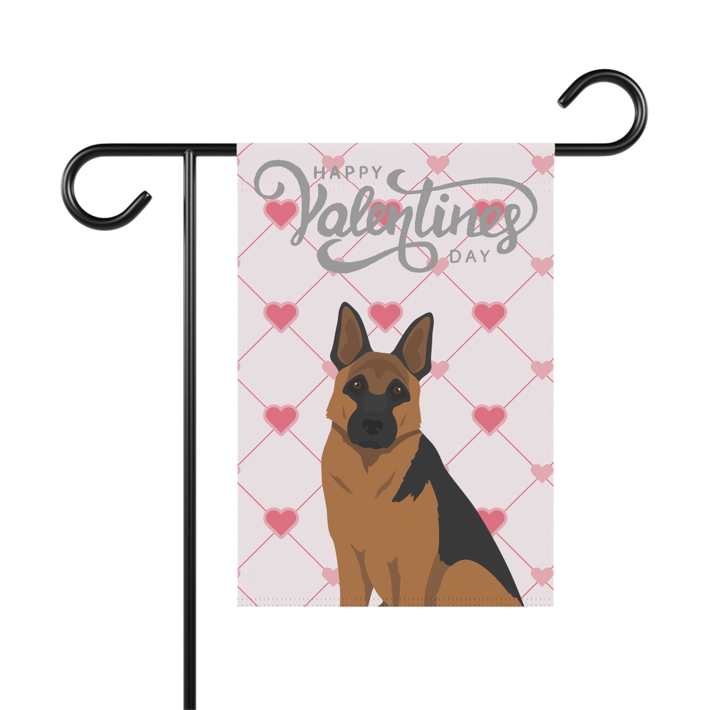 German Shepherd Dog Valentines Day Garden Flag
