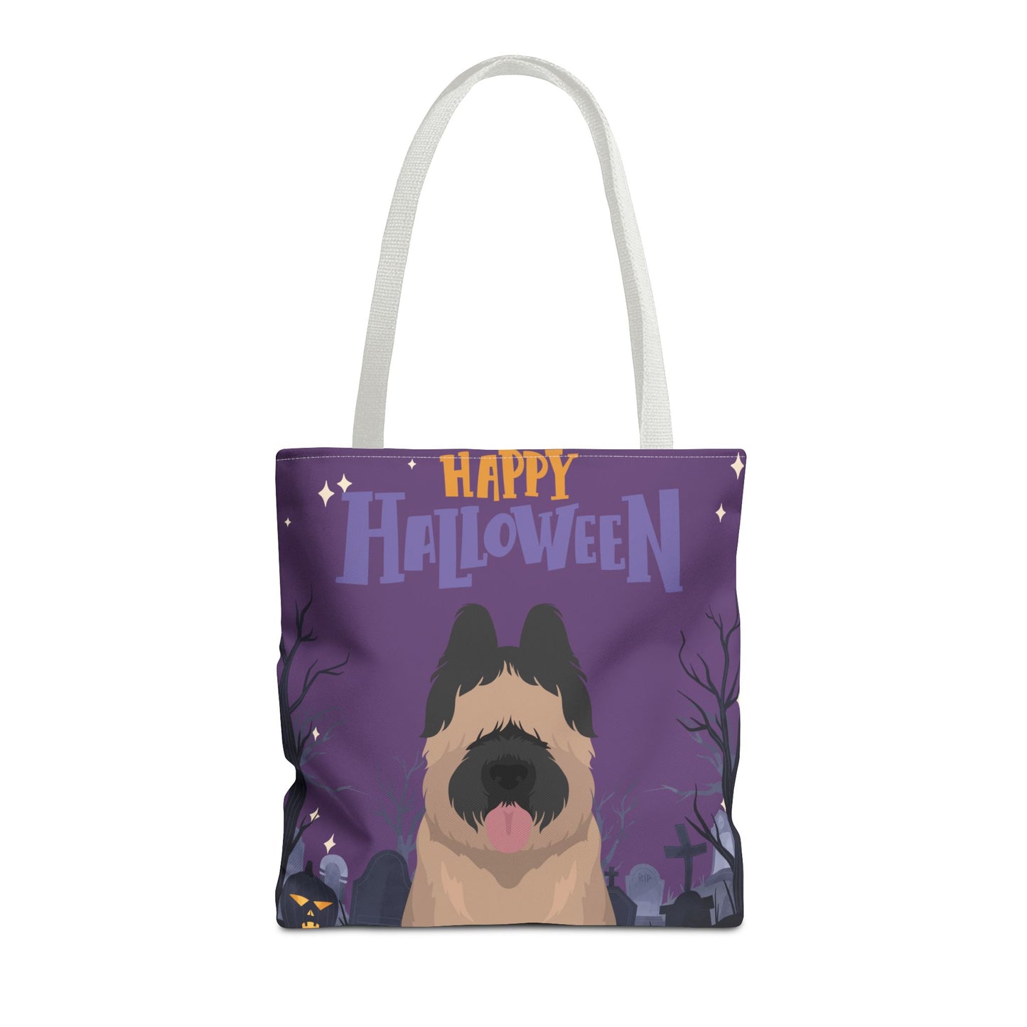 Briard Dog Happy Halloween Tote Bag 16x16