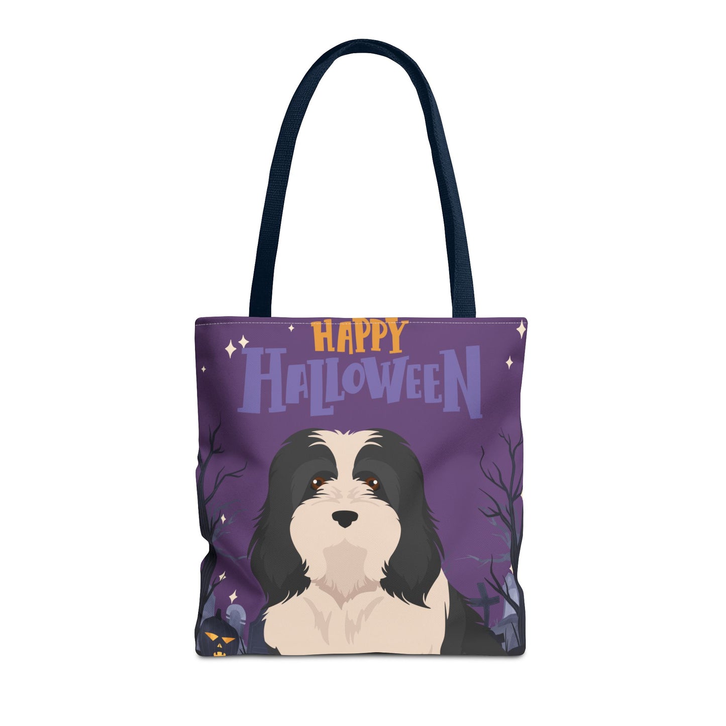Havanese Dog Happy Halloween Tote Bag 16x16