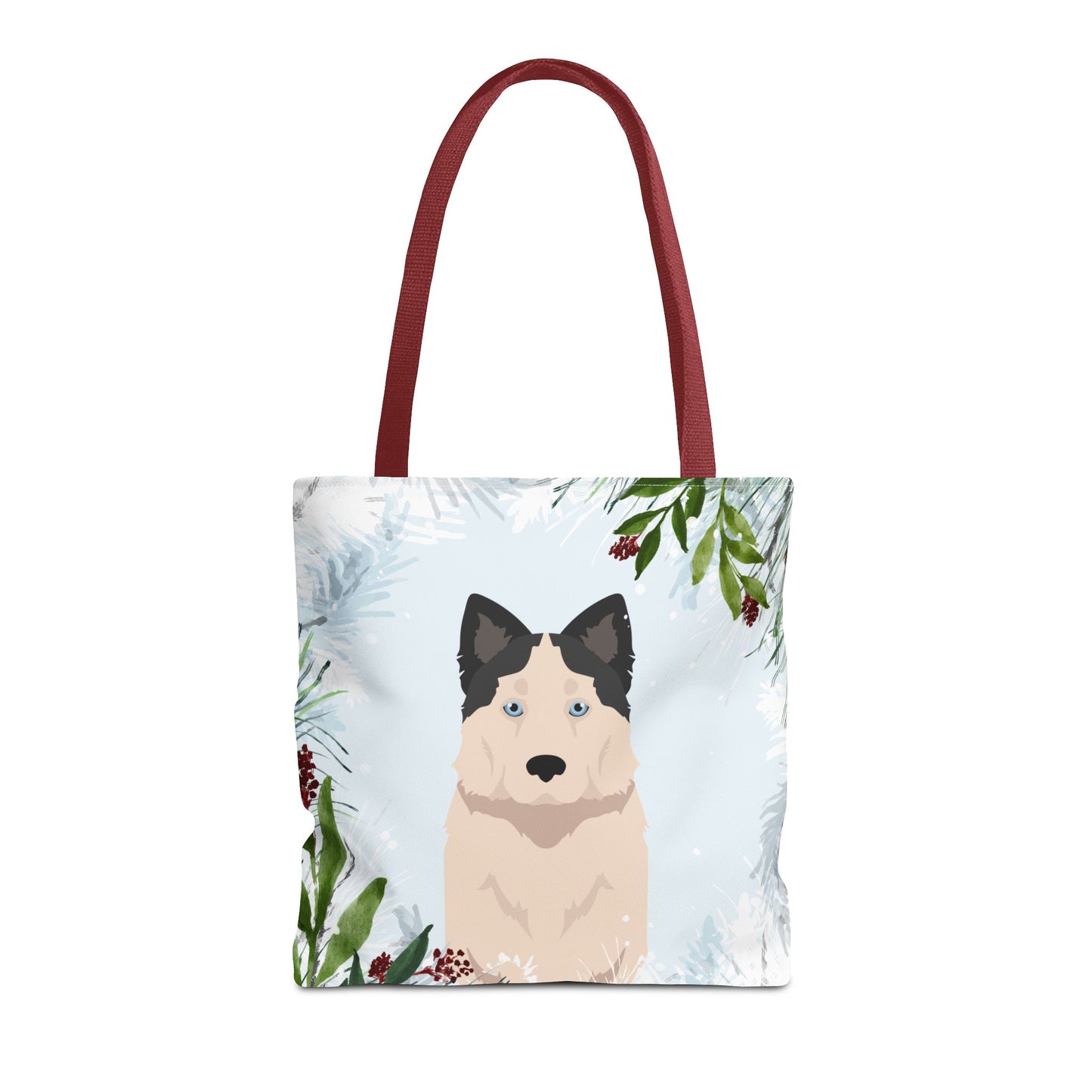 Yakutian Laika Dog Christmas Holiday Tote Bag 16x16