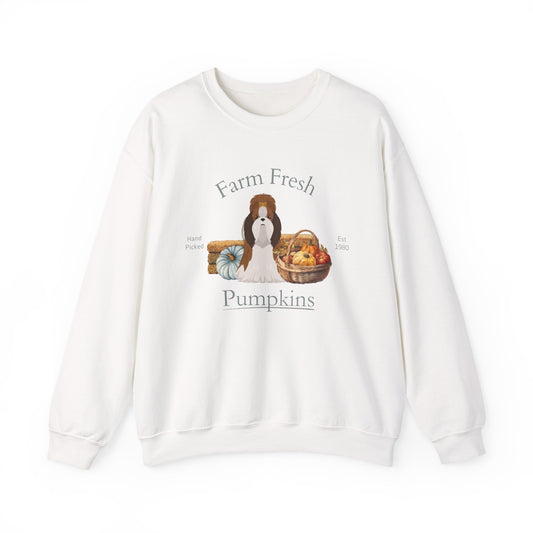 Shih Tzu Dog Fall Farm Fresh Unisex Heavy Blend Crewneck Sweatshirt