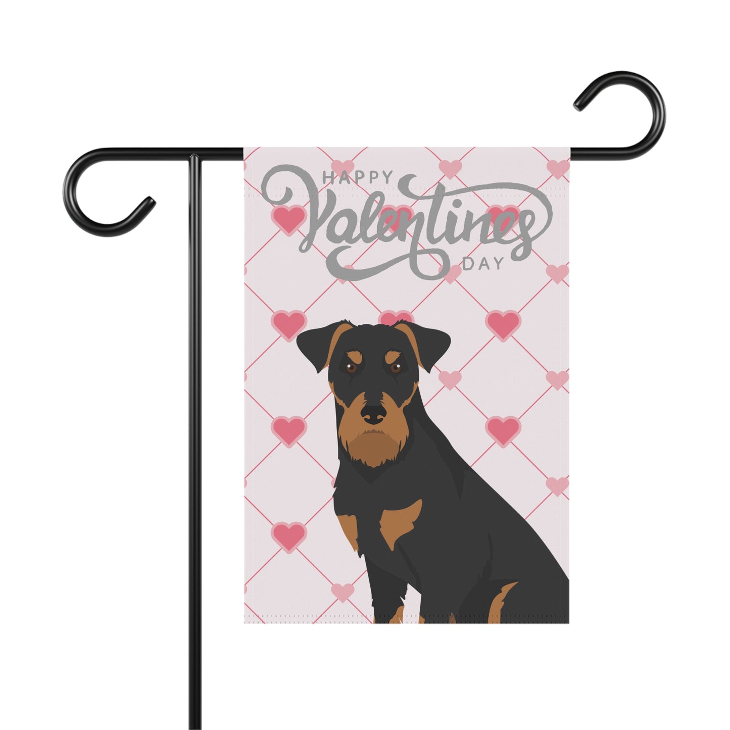 Jagd Terrier Dog Valentines Day Garden Flag