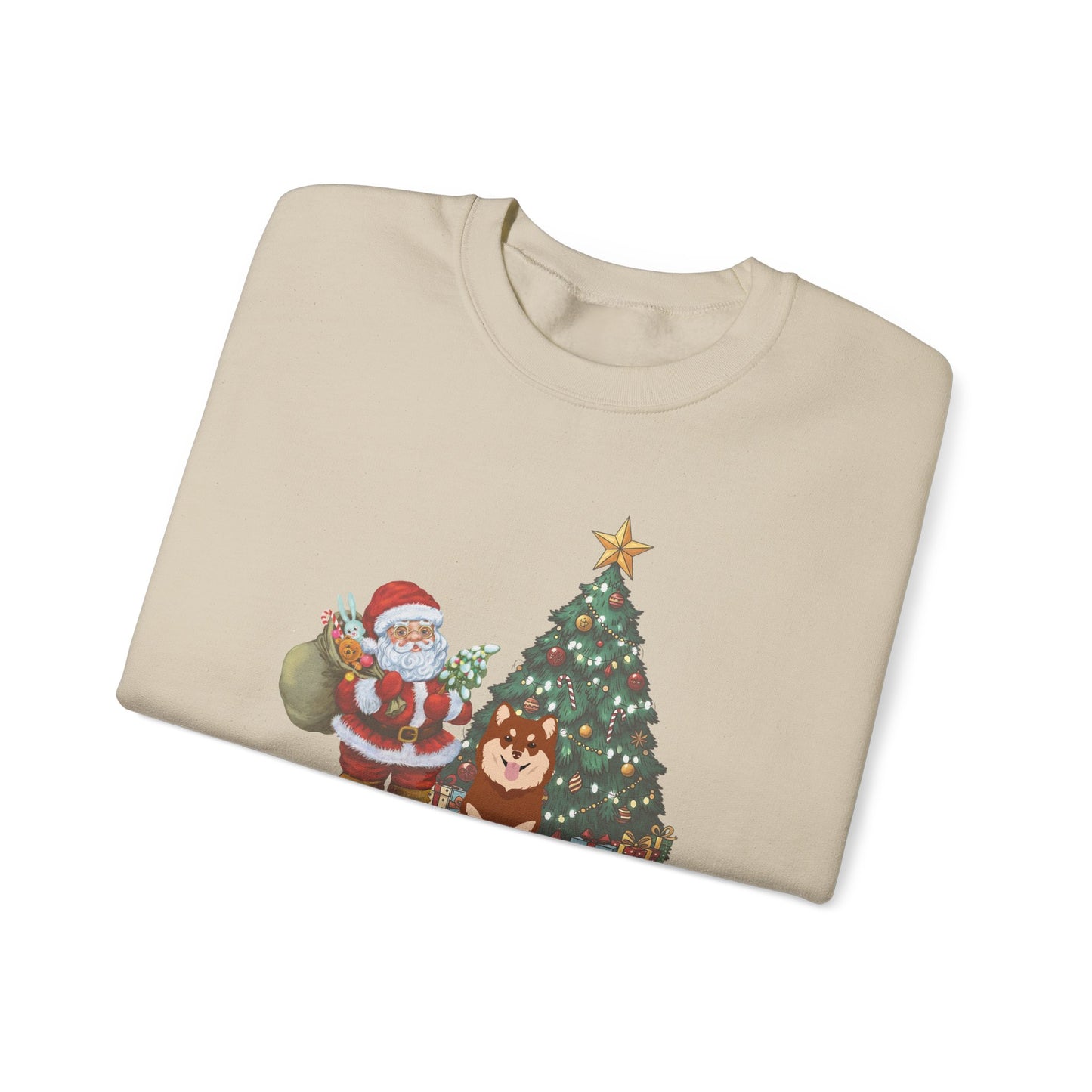 Finnish Lapphund Dog Santa's Little Helper Unisex Heavy Blend Crewneck Sweatshirt