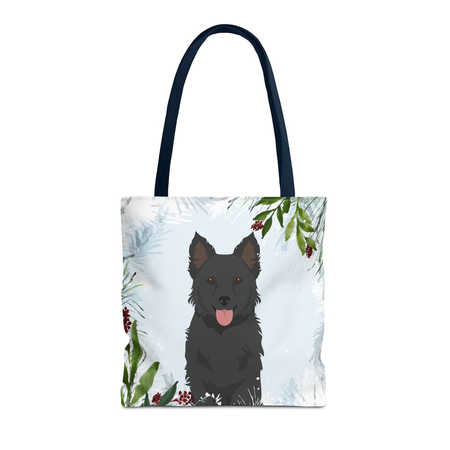 Mudi Dog Christmas Holiday Tote Bag 16x16