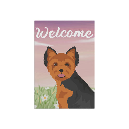 Yorkshire Terrier Welcome Garden Flag 12x18