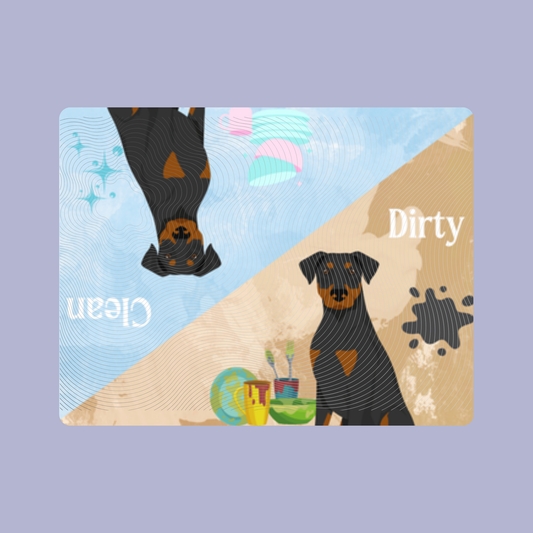 Doberman Pinscher Dog Clean & Dirty Fridge Magnet Set 3 Pack