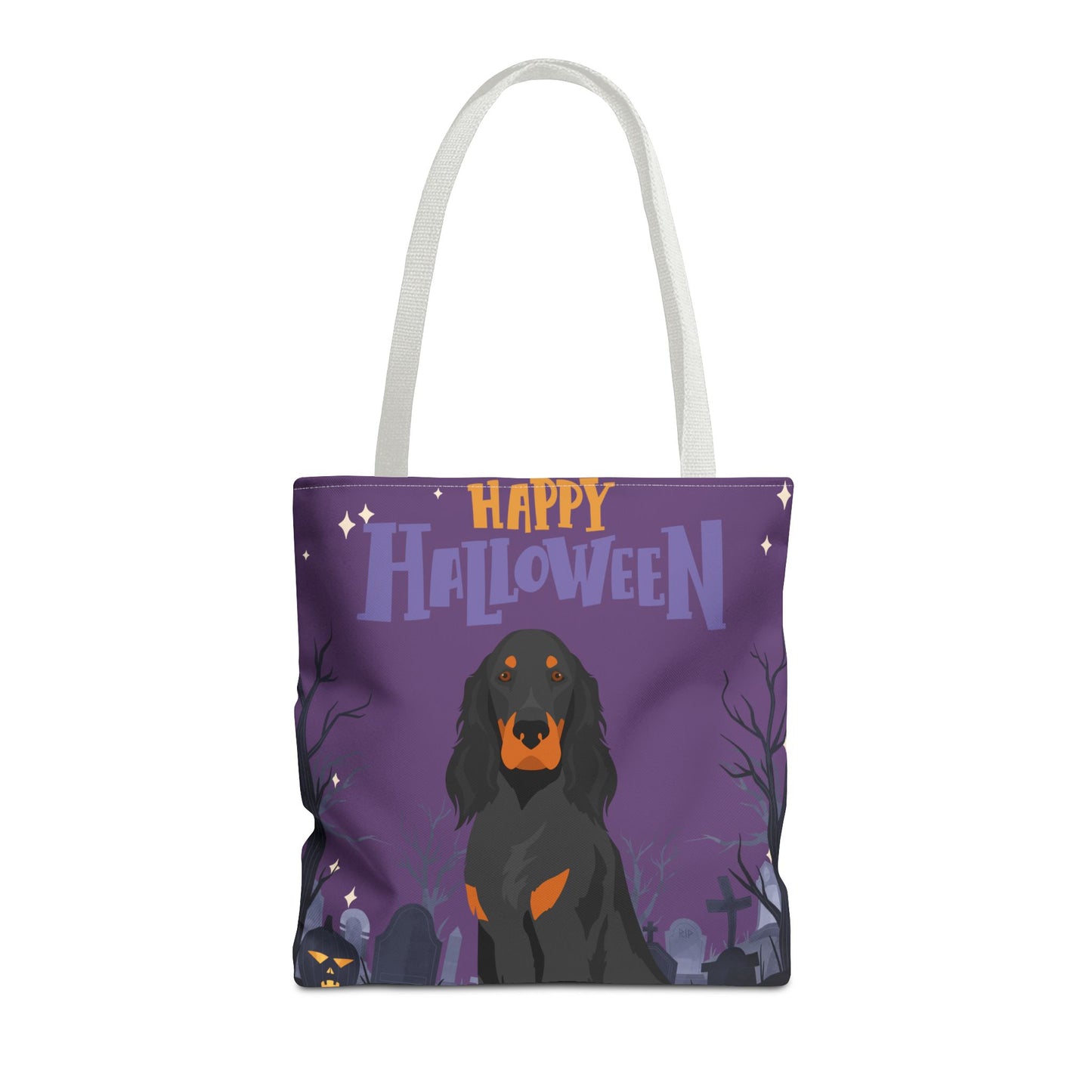 Gordon Setter Dog Happy Halloween Tote Bag 16x16