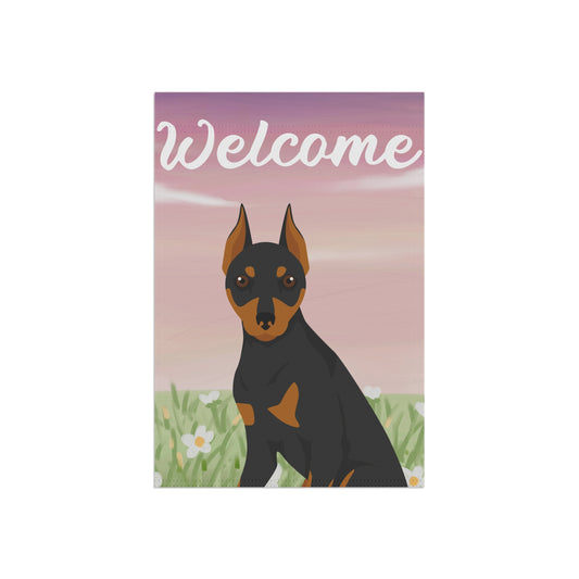Miniature Pinscher Dog Welcome Garden Flag