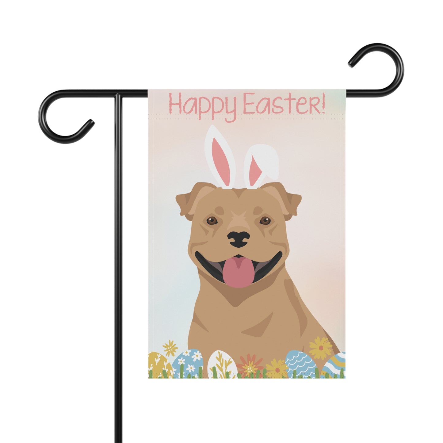 Staffordshire Bull Terrier Dog Happy Easter Garden Flag