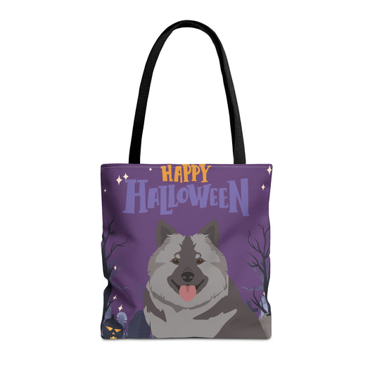 Keeshound Dog Happy Halloween Tote Bag 16x16