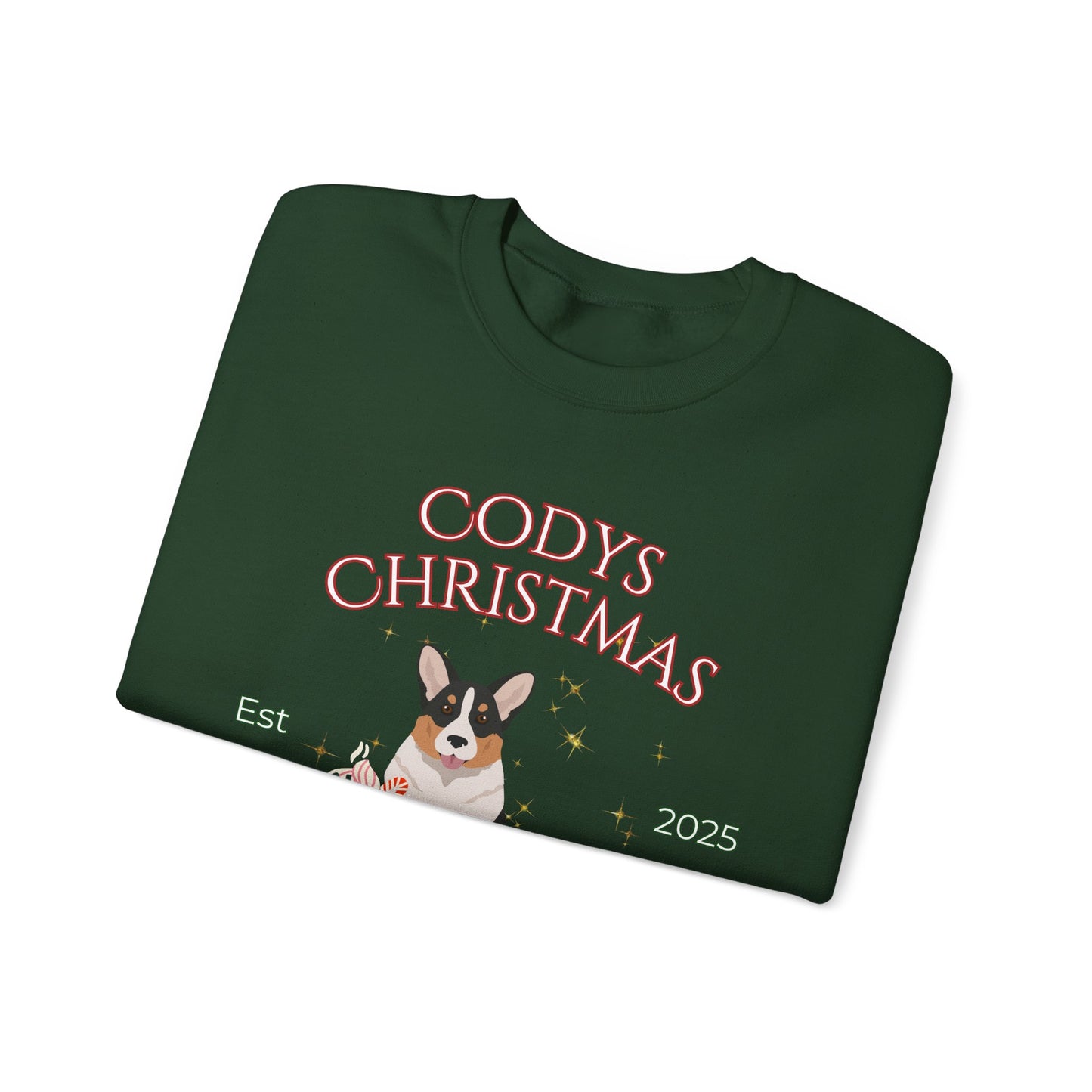Cardigan Welsh Corgi Dog Christmas Social Club Unisex Heavy Blend Crewneck Sweatshirt Custom Name