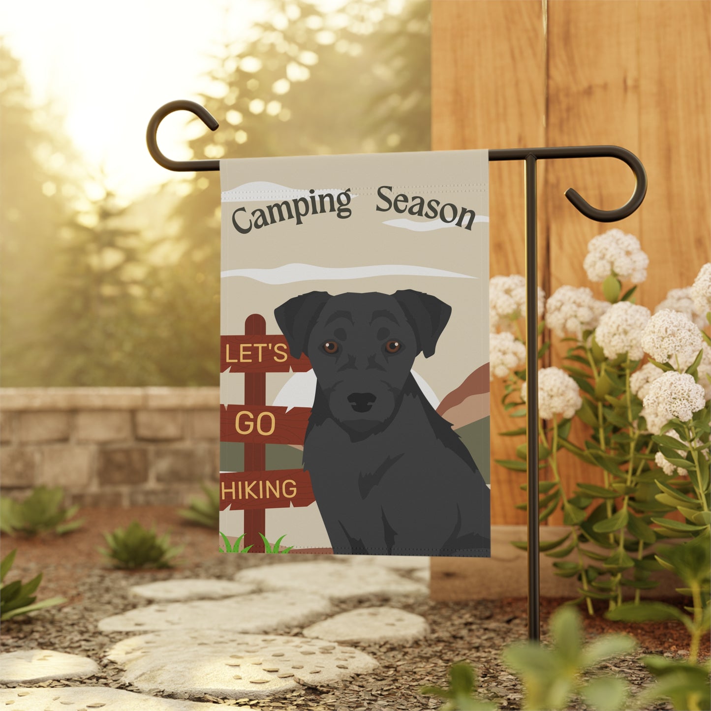 Patterdale Terrier Dog Camping Garden Flag