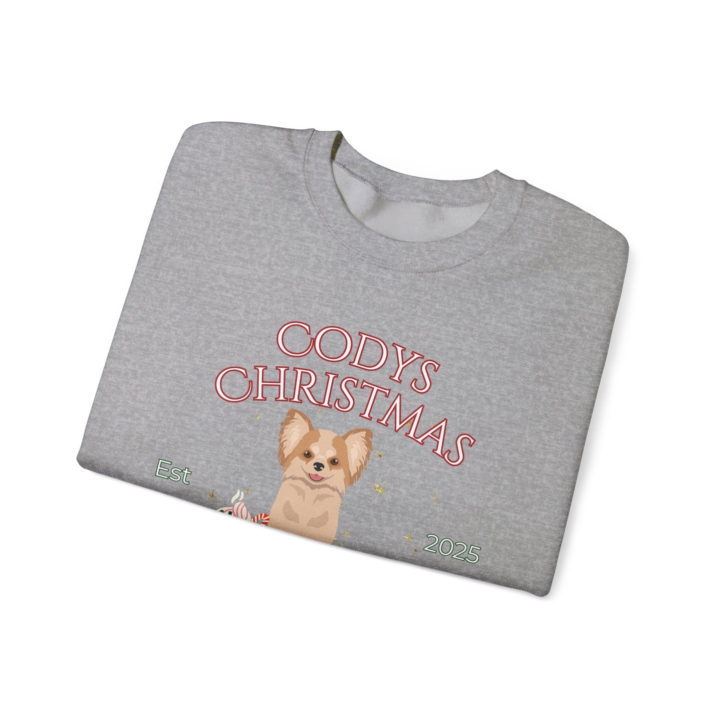 Chihuahua Dog Christmas Social Club Unisex Heavy Blend Crewneck Sweatshirt Custom Name
