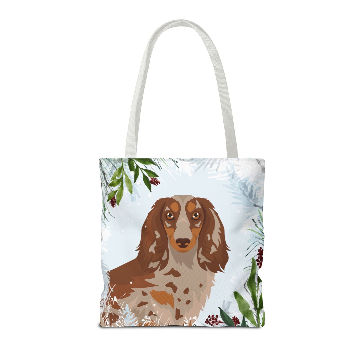 Dachshund Dog Christmas Holiday Tote Bag 16x16