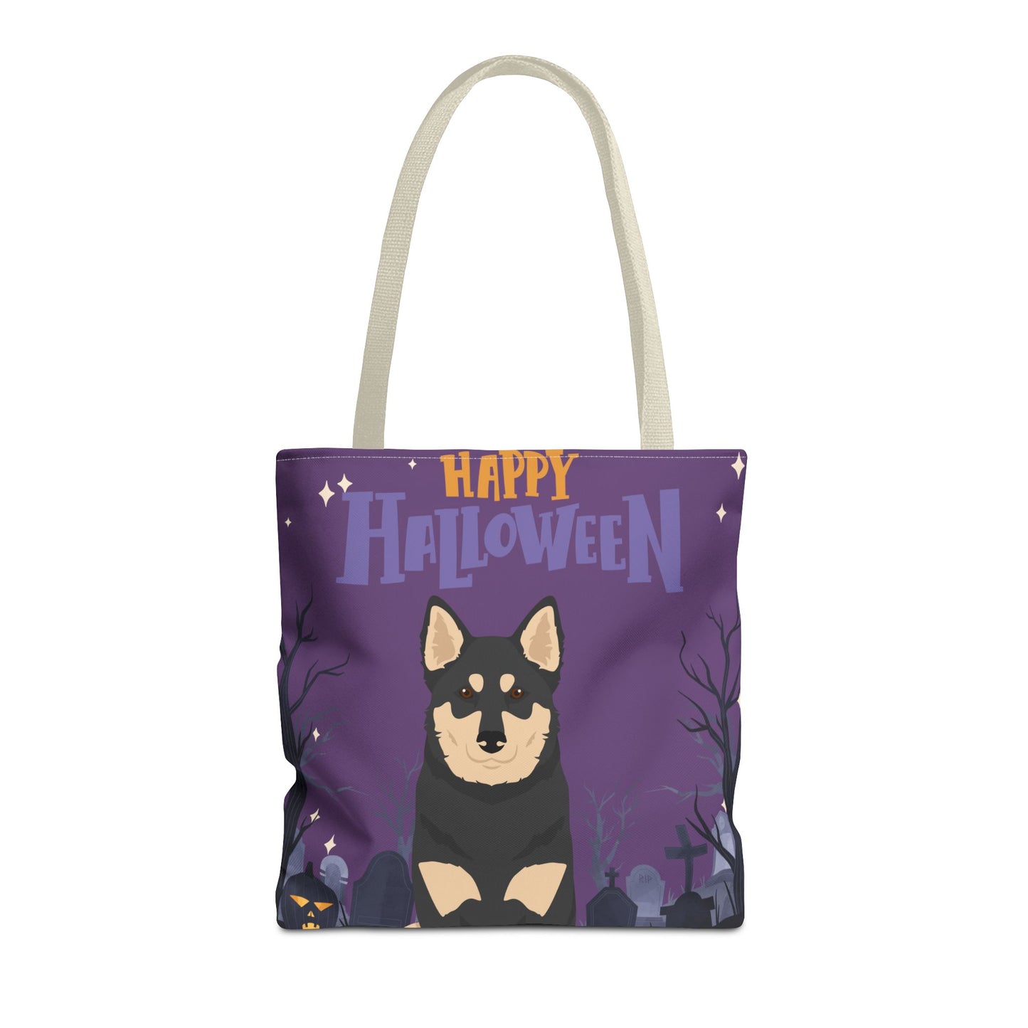 Lapponian Herder Dog Happy Halloween Tote Bag 16x16