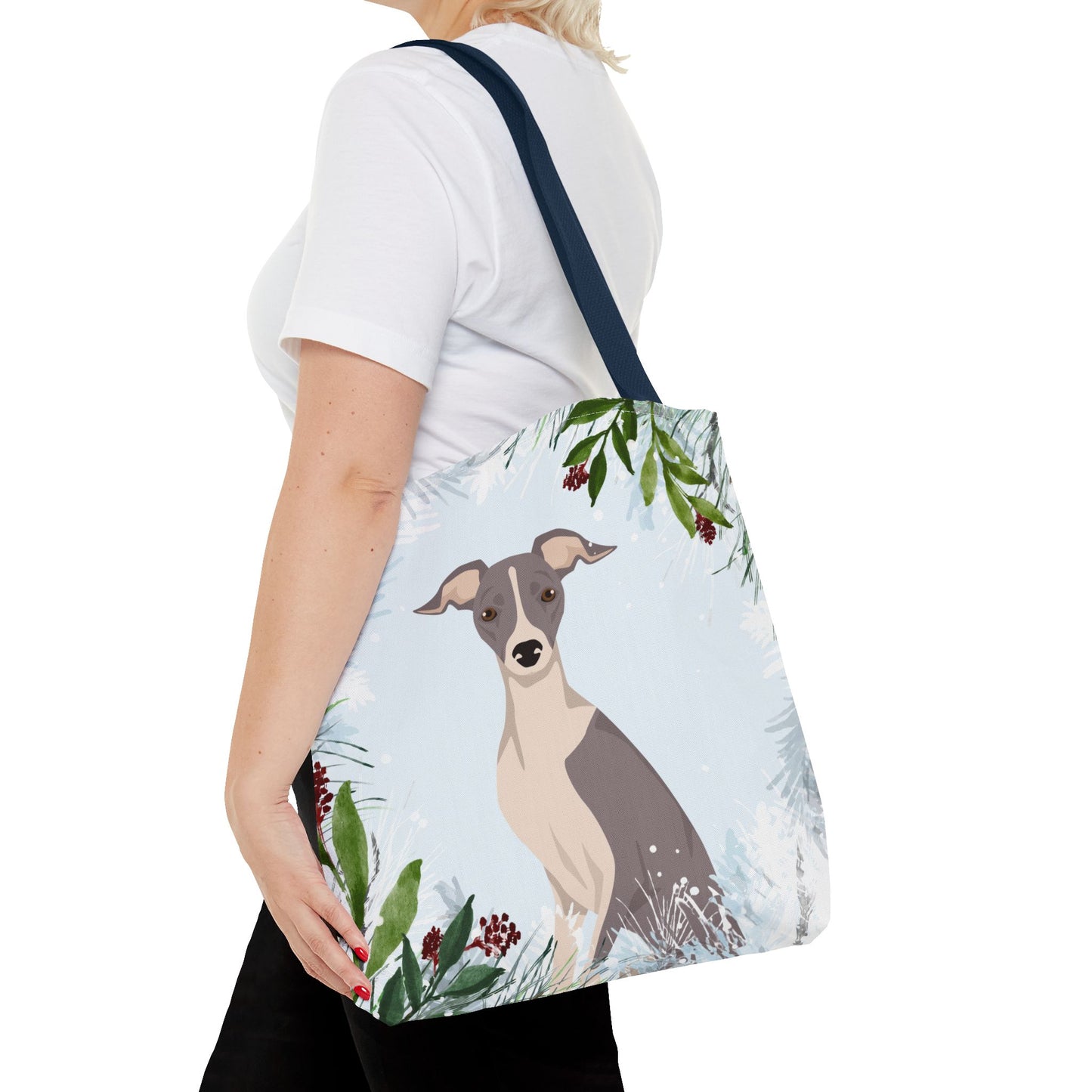 Italian Greyhound Dog Christmas Holiday Tote Bag 16x16