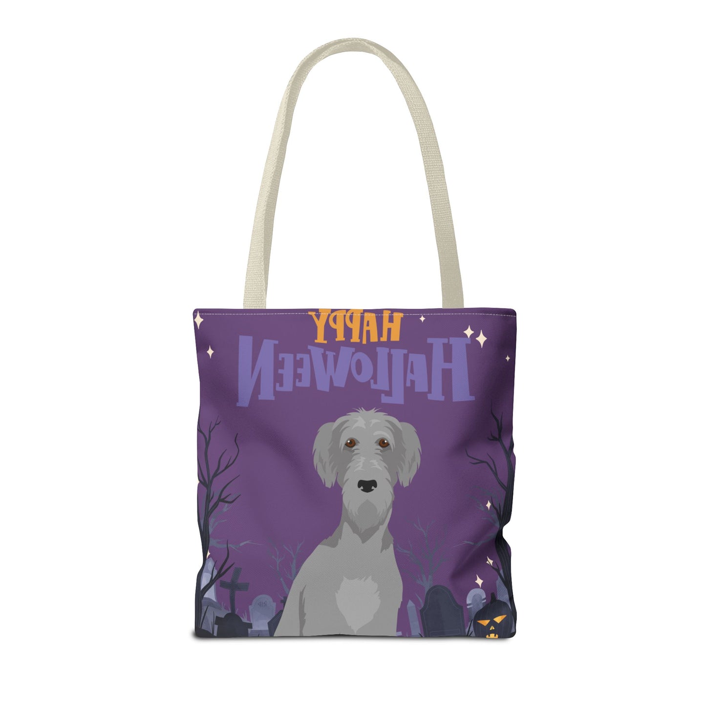 Scottish Deerhound Dog Happy Halloween Tote Bag 16x16
