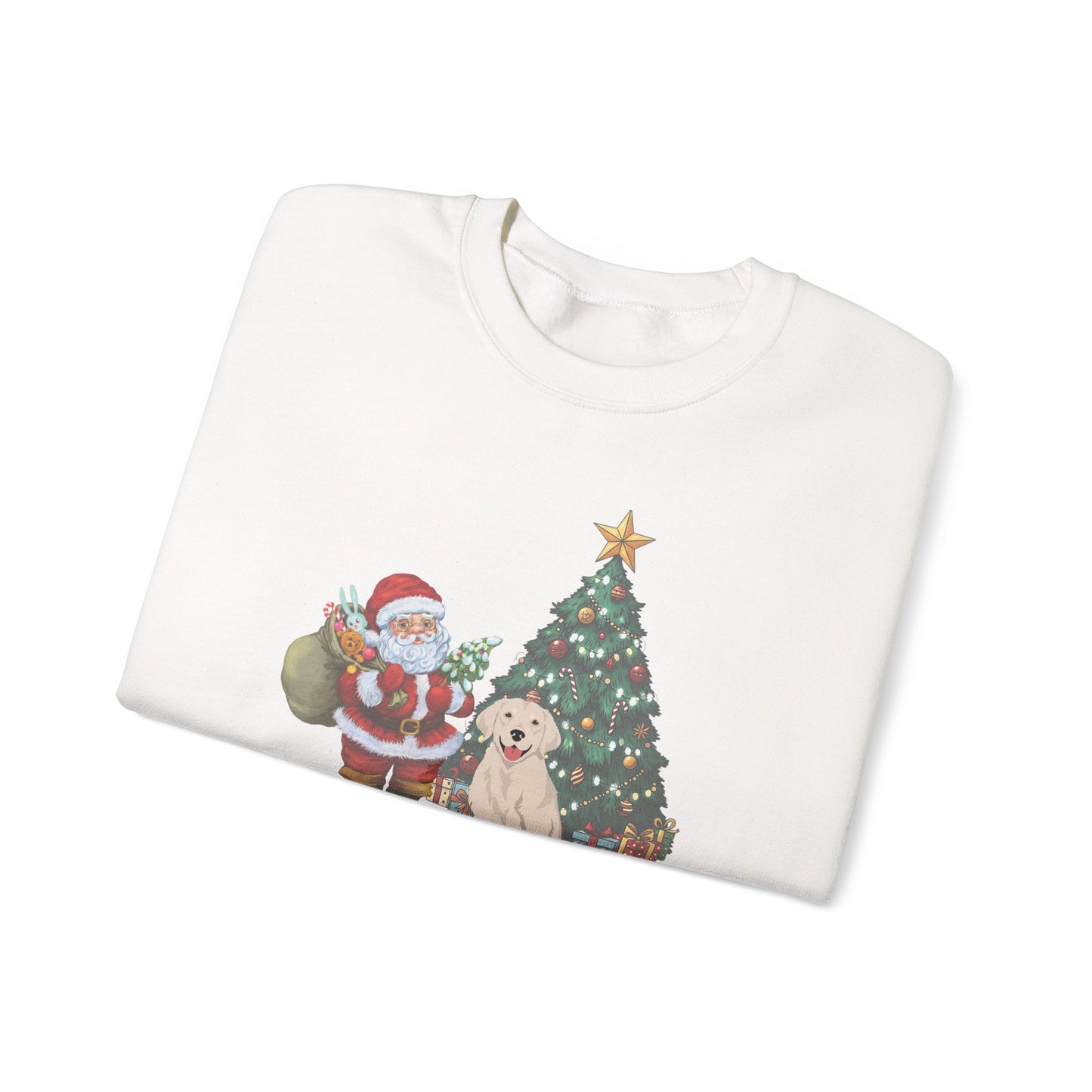 Golden Retriever Dog Santa's Little Helper Unisex Heavy Blend Crewneck Sweatshirt