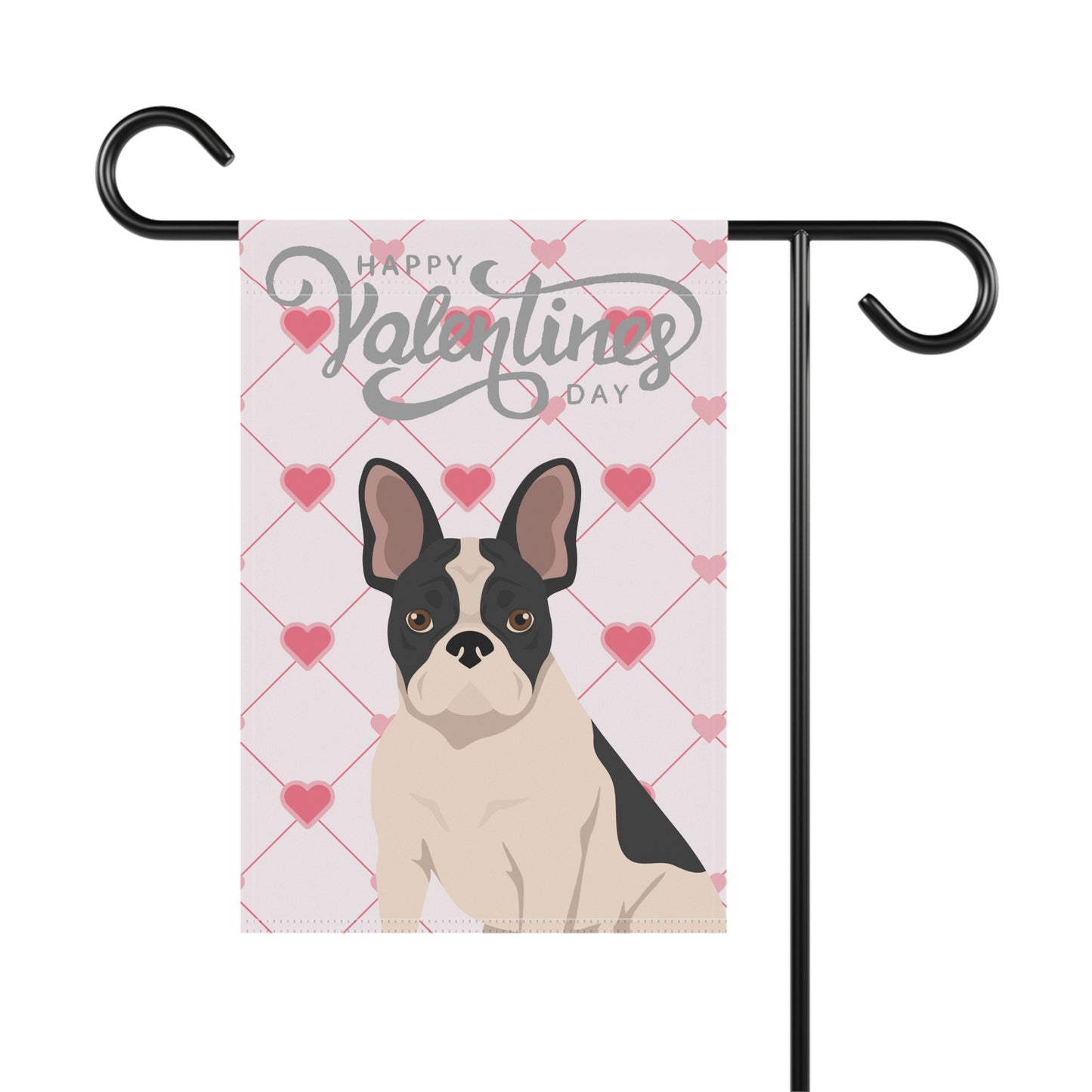 French Bulldog Dog Valentines Day Garden Flag