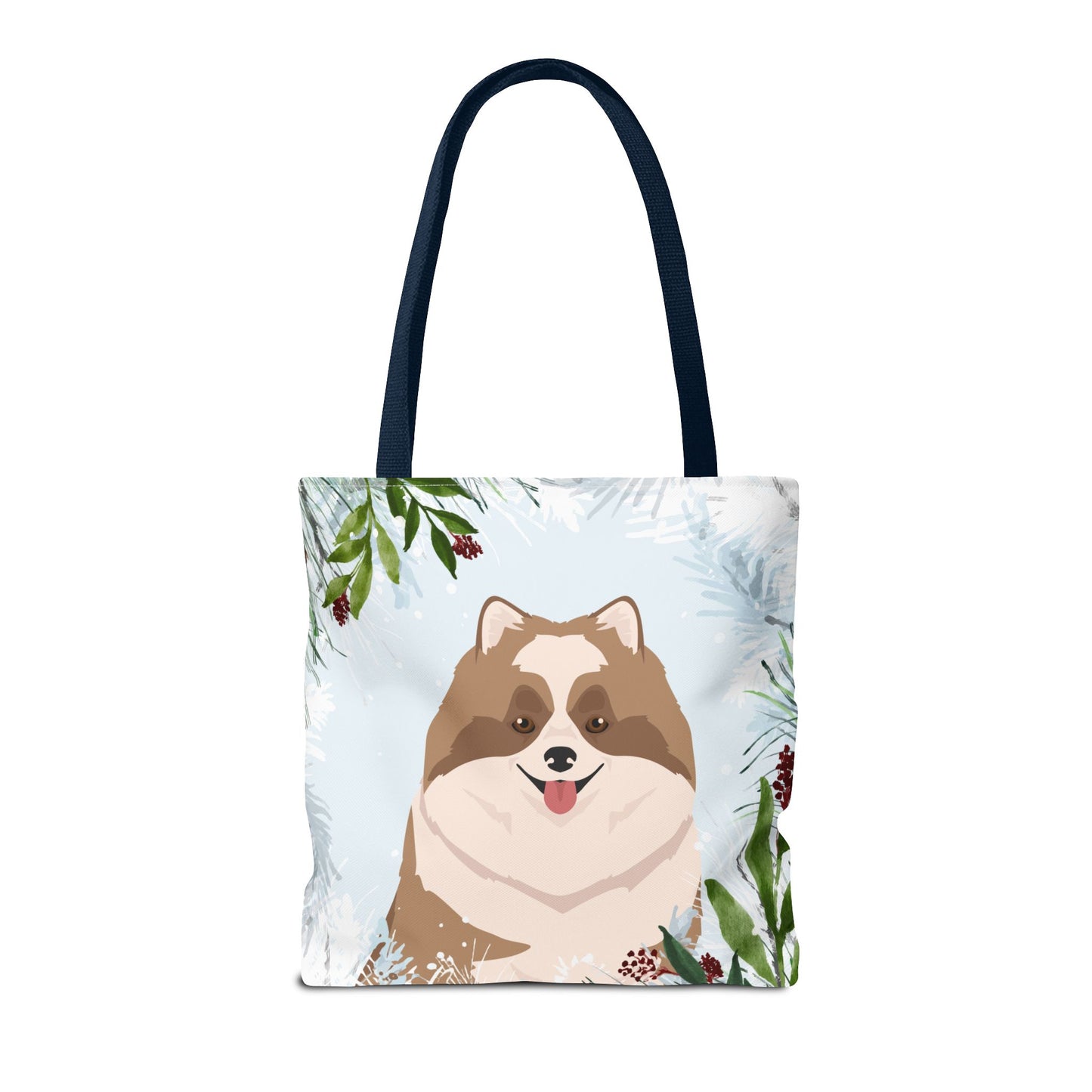 Pomeranian Dog Christmas Holiday Tote Bag 16x16
