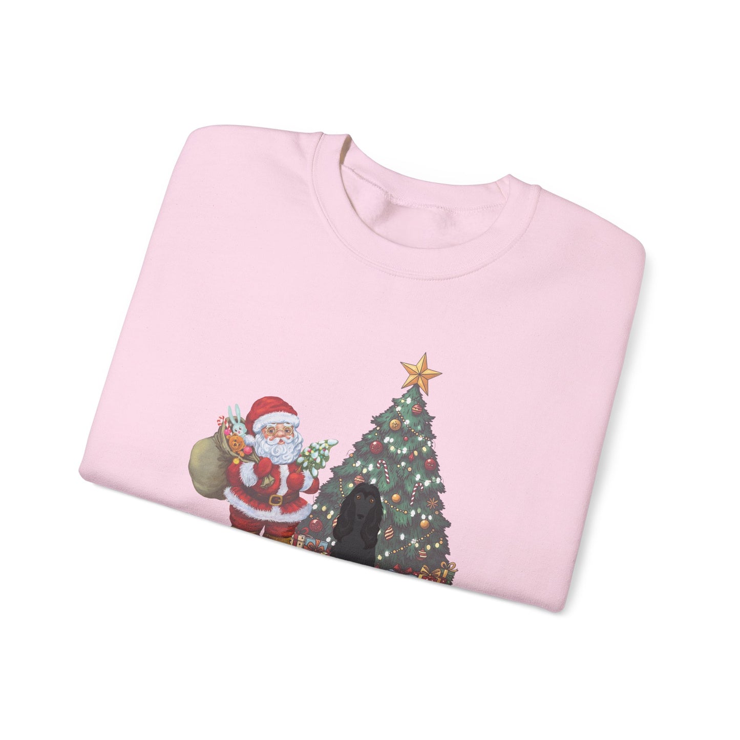 Afghan Hound Dog Santa's Little Helper Unisex Heavy Blend Crewneck Sweatshirt