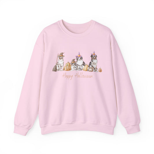 Australian Shepherd Dog Halloween Unisex Heavy Blend Crewneck Sweatshirt