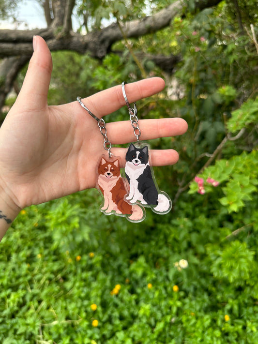 Nenets Herding Laika Dog 2.5in Acrylic Keychain