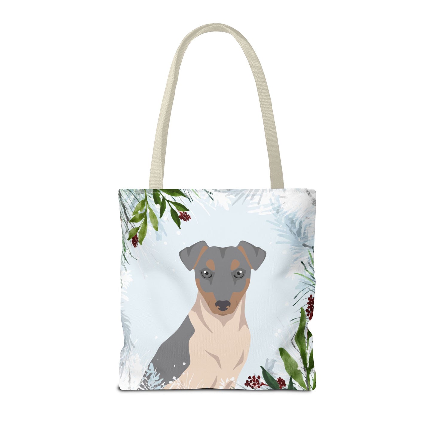 Brazillian Terrier Dog Christmas Holiday Tote Bag 16x16