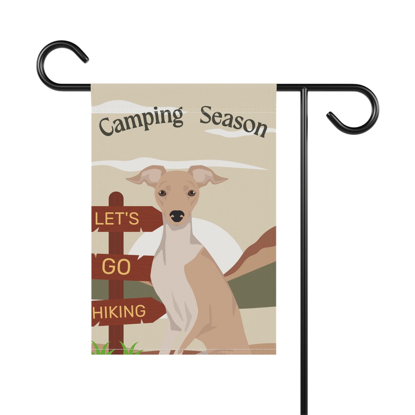 Italian Greyhound Dog Camping Garden Flag