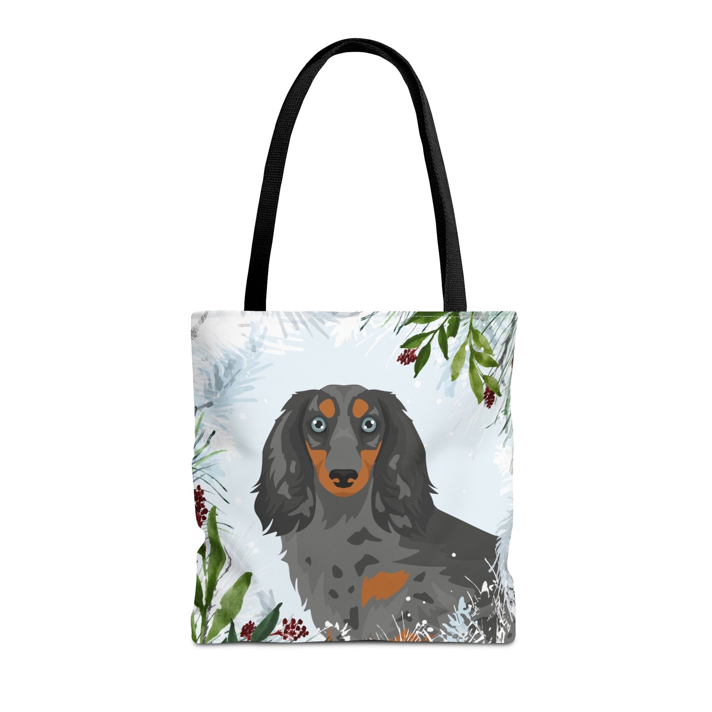 Dachshund Dog Christmas Holiday Tote Bag 16x16