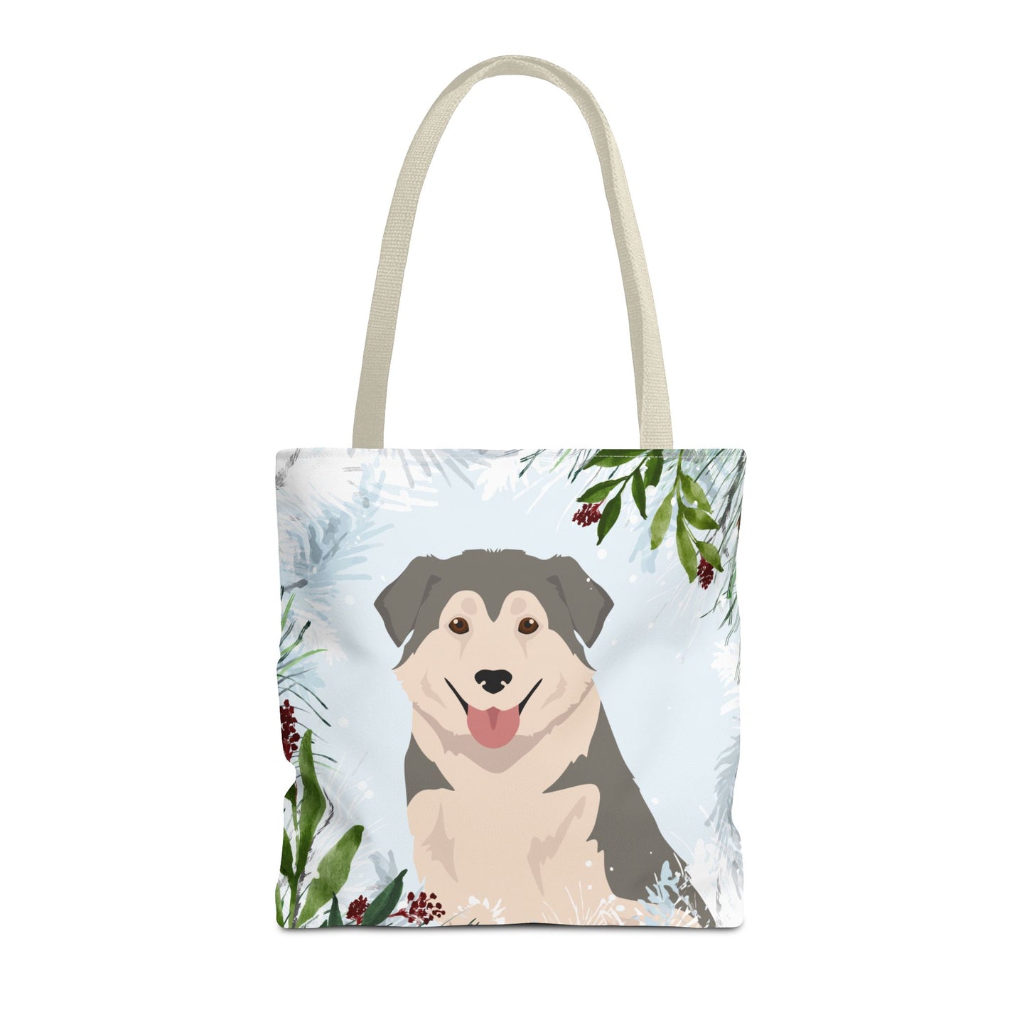 Aidi Dog Christmas Holiday Tote Bag 16x16