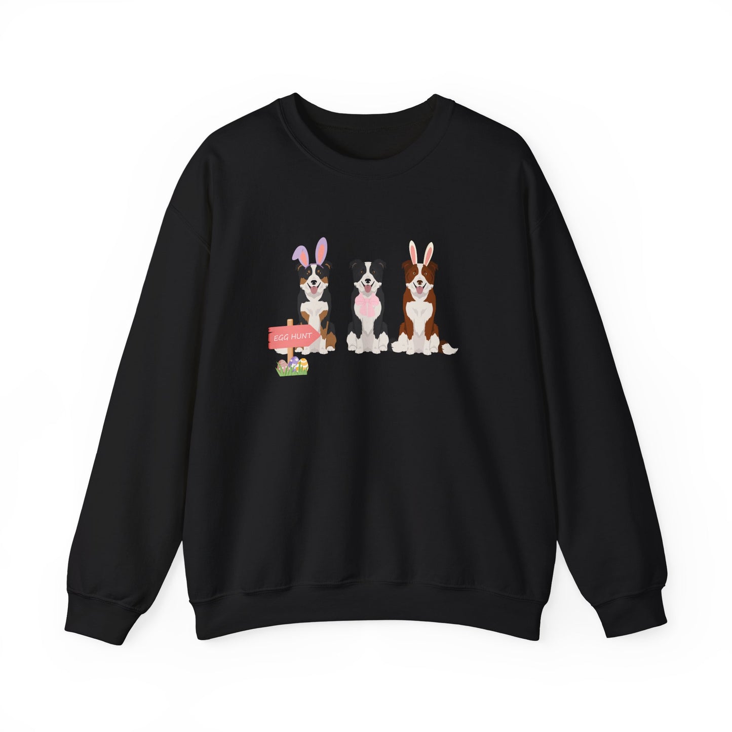 Border Collie Dog Easter Unisex Heavy Blend Crewneck Sweatshirt, Easter, Cute Dog Mom Gift