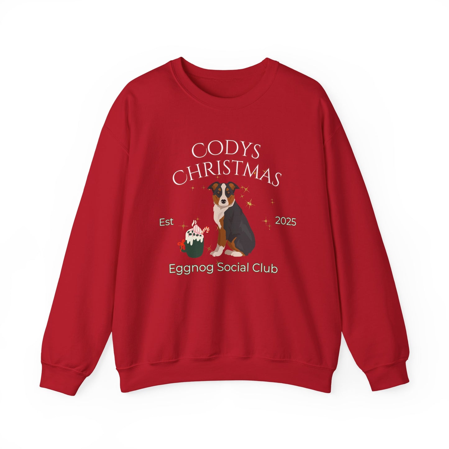 McNab Dog Christmas Social Club Unisex Heavy Blend Crewneck Sweatshirt Custom Name