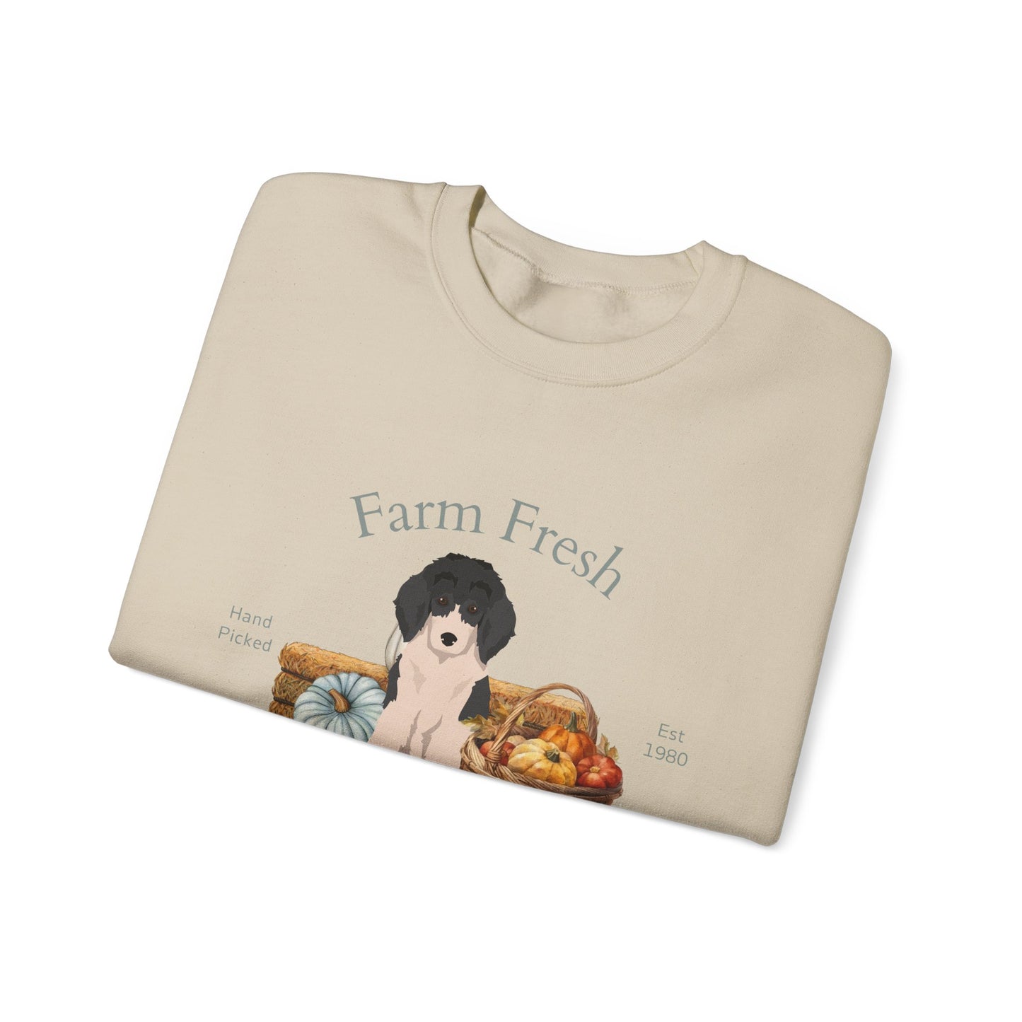 Poodle Dog Fall Farm Fresh Unisex Heavy Blend Crewneck Sweatshirt