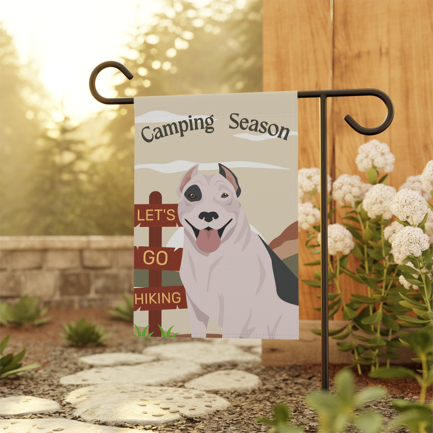 Pit Bull Dog Camping Garden Flag